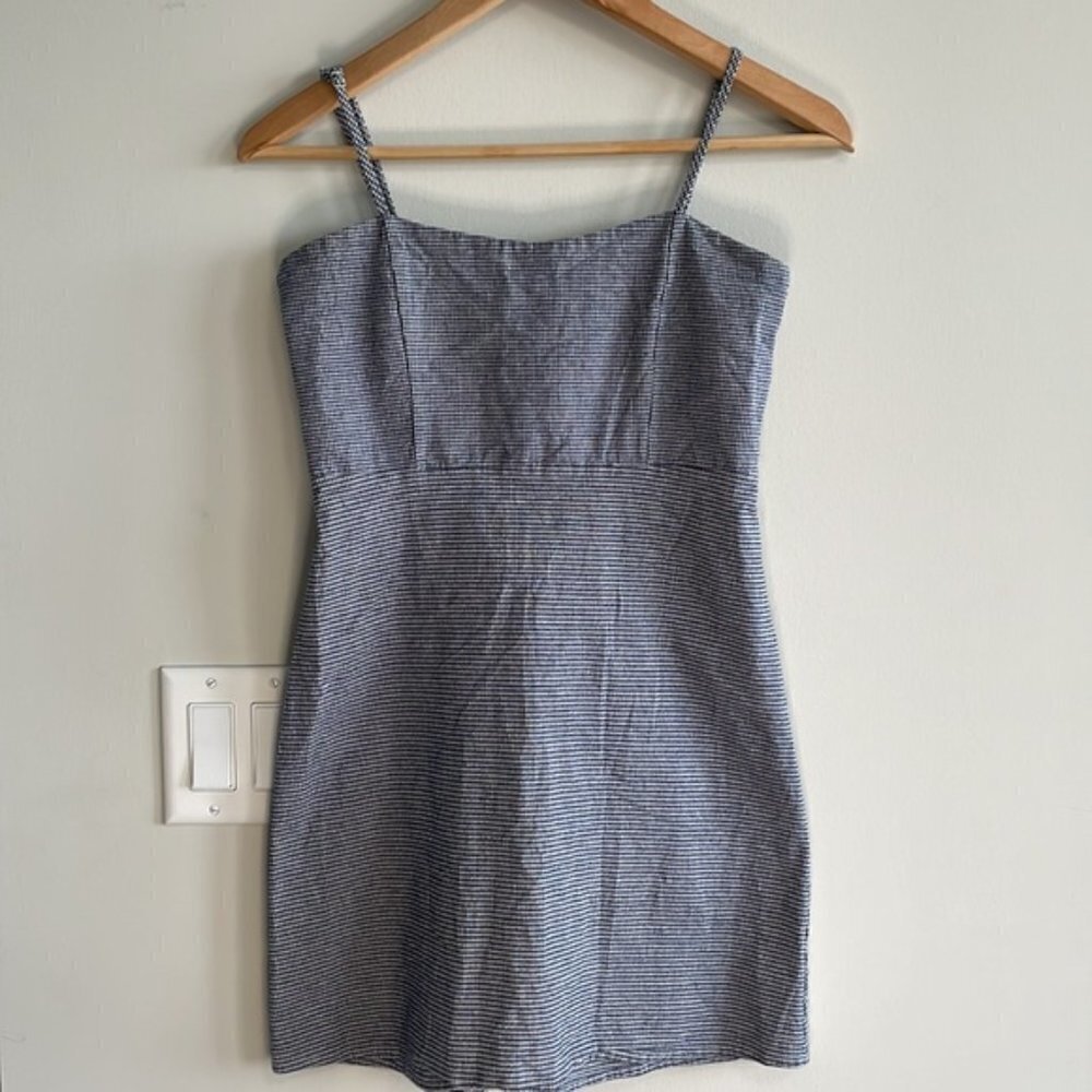 EC Brandy Melville Navy / White Checkered Dress - Size 3 - Picture 3 of 6